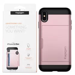 Etui Spigen Slim Armor CS do Apple iPhone Xs Max  - różowe (Rose Gold)