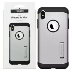 Etui Spigen Slim Armor do Apple iPhone Xs Max -  srebrne (Satin Silver)