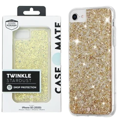 Etui do Apple iPhone 6/ 6s/ 7/ 8/ SE 2020 Case-Mate Twinkle Stardust - transparentne złote z brokatem (Stardust)