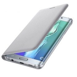 Etui do telefonu Samsung Galaxy S6 edge+ Flip Wallet - srebrny