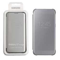 Etui do telefonu Samsung Galaxy S7 edge Clear View Cover - srebrne