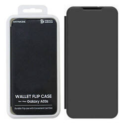 Etui na telefon Samsung Galaxy A03s Anymode Wallet Flip Case - czarne