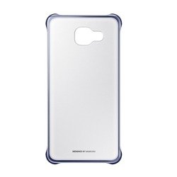 Etui na telefon Samsung Galaxy A3 2016 Clear Cover - transparentne z granatową ramką