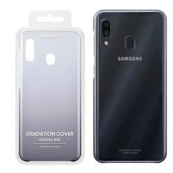 Etui na telefon Samsung Galaxy A30 Gradation Cover - półprzezroczyste czarne