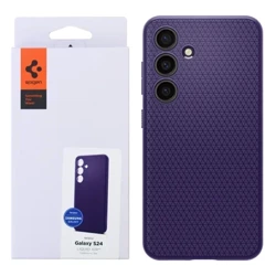 Etui na telefon Samsung Galaxy S24 Spigen Liquid Air silikonowe - fioletowe (Deep Purple)