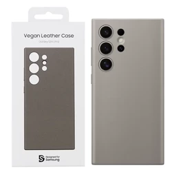Etui na telefon Samsung Galaxy S24 Ultra Vegan Leather Case - beżowe (Taupe)