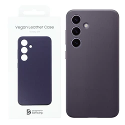 Etui na telefon Samsung Galaxy S24 Vegan Leather Case - fioletowe (Dark Violet)