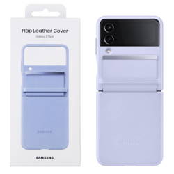 Etui na telefon Samsung Galaxy Z Flip4 Flap Leather Cover - fioletowe (Serene Purple)