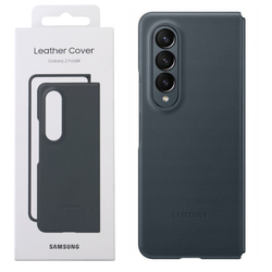 Etui na telefon Samsung Galaxy Z Fold4 Leather Cover - szare (Moss Gray)