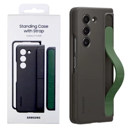 Etui na telefon Samsung Galaxy Z Fold5 Standing Case with Strap - szare (Graphite)