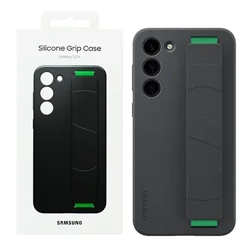 Etui z paskiem na telefon Samsung Galaxy S23 Plus Silicone Grip Case - czarne