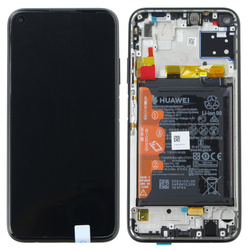 Huawei P40 Lite wyświetlacz LCD z ramką i baterią - czarny