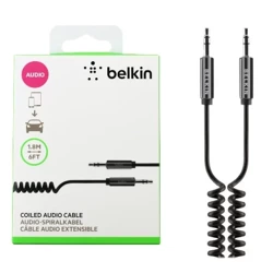 Kabel audio aux Belkin Coiled- czarny