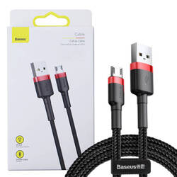 Kabel micro-USB Baseus Cafule 2.4A - czarno-czerwony 1 m