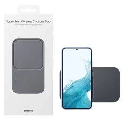 Ładowarka indukcyjna Samsung Super Fast Wireless Charger Duo + sieciowa - szara