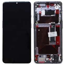 Oryginalny wyświetlacz LCD z ramką do OnePlus 7T - srebrny (Frosted Silver)