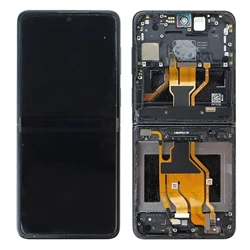 Oryginalny wyświetlacz LCD z ramką do Oppo Find N2 Flip - czarny (Astral Black)