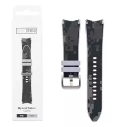 Pasek Samsung Hybrid Fabric Band 20mm do Galaxy Watch 4/ Watch 4 Classic/ Watch 5/ Watch 5 Pro - moro (Grey)
