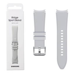 Pasek do Samsung Galaxy Watch 4/ Watch 4 Classic 20 mm Ridge Sport Band S/M - srebrny