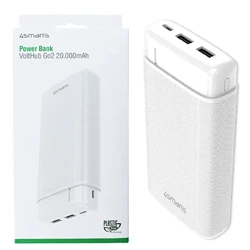 Powerbank 4smarts VoltHub Go2 20000 mAh + kabel micro-USB - biały