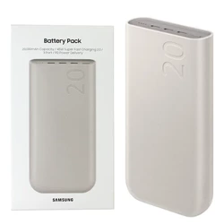 Powerbank Samsung Battery Pack 20000 mAh 3x USB-C 45W - beżowy