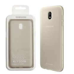 Samsung Galaxy J7 2017 etui silikonowe Jelly Cover EF-AJ730TFEGWW - złote