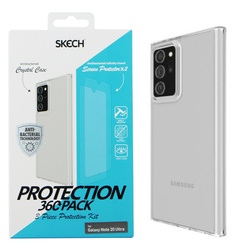 Samsung Galaxy Note 20 Ultra etui + 2x folia ochronna Skech Protection 360 - transparentne