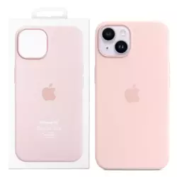 Silikonowe etui Apple Silicone Case MagSafe do iPhone 14 - różowe (Chalk Pink)