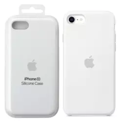 Silikonowe etui Apple Silicone Case do iPhone SE 2020/ SE 2022  - białe (White)