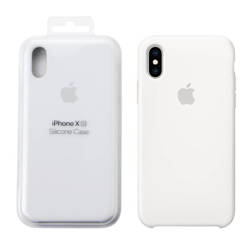 Silikonowe etui Apple Silicone Case do iPhone XS - białe (White)