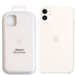 Silikonowe etui Apple iPhone 11 Silicone Case  - białe