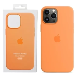 Silikonowe etui Apple iPhone 13 Pro Max Silicone Case MagSafe - miodowe (Marigold)