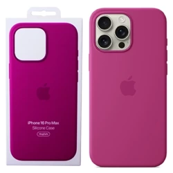 Silikonowe etui Apple iPhone 16 Pro Max Silicone Case MagSafe - fuksja (Fuchsia)