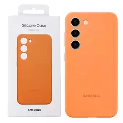 Silikonowe etui Samsung Silicone Case do Galaxy S23 - pomarańczowe