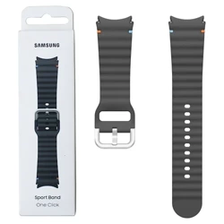 Silikonowy pasek do Samsung Galaxy Watch 4/ 4 Classic/ 5/ 5 Pro/ 6/ 6 Classic/ 7 Sport Band One Click 20 mm M/L - szary (Dark Grey)