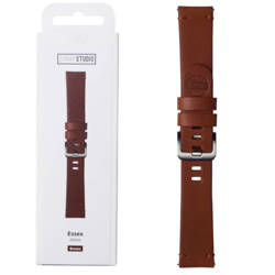 Skórzany pasek na Samsung Galaxy Watch/ Watch 3/ Watch Active 2 mm Strap Studio Essex 22mm -  brązowy