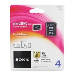 Sony karta pamięci 4GB microSDHC z adapterem SD - klasa 4