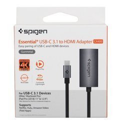 Spigen adapter USB-C - HDMI CA400- czarny