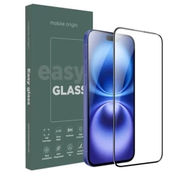 Szkło hartowane na Apple iPhone 15/ 16 Mobile Origin Easy Glass - z czarną ramką