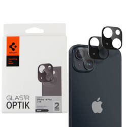 Szkło hartowane na aparat Apple iPhone 14/ 14 Plus Spigen Glas.TR Optik - czarne 2szt