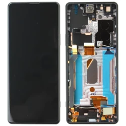Wyświetlacz LCD z ramką do Sony Xperia 1 III - czarny
