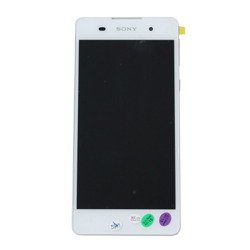 Wyświetlacz LCD z ramką do Sony Xperia E5 - biały