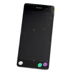 Wyświetlacz LCD z ramką do Sony Xperia E5 - czarny