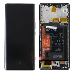 Wyświetlacz LCD z ramką i baterią do Honor Magic 5 Lite - czarny (Midnight Black)