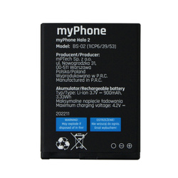 myPhone Halo 2 oryginalna bateria BS-02 - 900 mAh