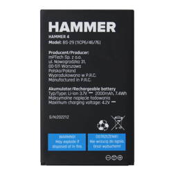 myPhone Hammer 4/ 4+ oryginalna bateria BS-29 - 2000 mAh