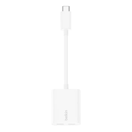 Adapter USB-C na USB-C Audio + Charge Belkin RockStar - biały