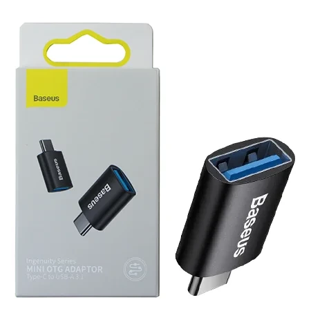 Adapter ze złącza USB-C na USB-A Baseus Ingenuity Series OTG - czarny