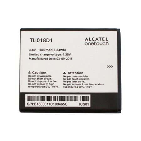 Alcatel One Touch Pop D5 oryginalna bateria TLi018D1 - 1800 mAh