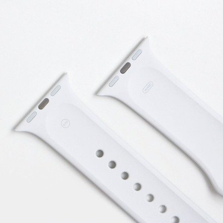 Apple Watch 1/ 2/ 3/ 4/ 5/ 6/ 7 Series 38/ 40/ 41 mm pasek Silicone Sport S/M MJ4E2ZM/A - biały